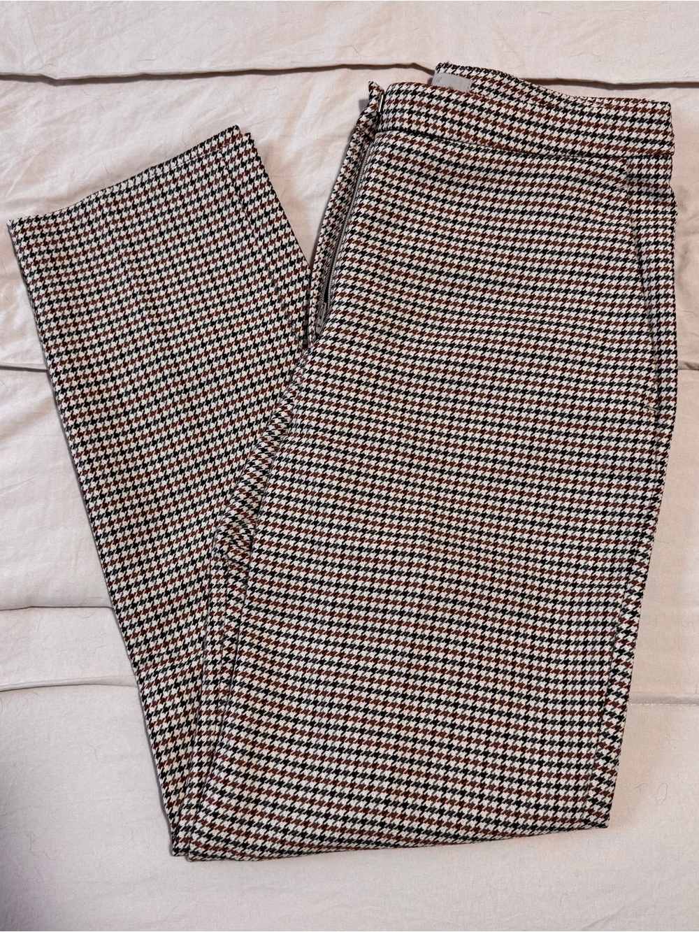 H&M Straight Leg Pants - Black, White & Brown